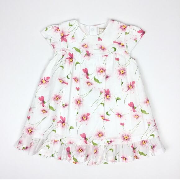 Emile et Rose Other - Emile et Rose White Pink Floral Dress 12 Months